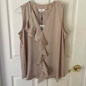 Champagne satin blouse